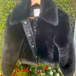 Black fur “Sandro” jacket